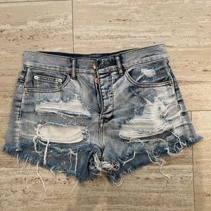 Distressed Jean Shorts